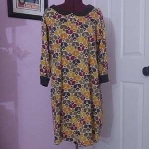 Oral Kiely x Uniqlo Peter Pan Collar Shift Dress